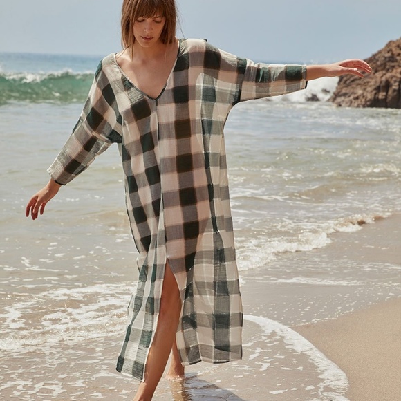 Christy Dawn | The Rou Dress | Hunter Plaid O/S - Picture 4 of 7